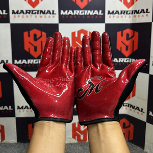 Guantes de Fútbol Americano para Exteriores, Transpirables, Talla Grande, Personalizables, Marca Privada, Duraderos, Ropa Deportiva, Guantes de Fútbol Americano para Hombre - Product Image 2