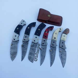 Haute qualité taureau corne poignée damas couteau pliant Portable OEM Camping et outil de survie pour la chasse - Product Image 6