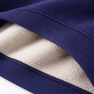 Sweat-shirt uni pour homme en coton épais de qualité supérieure, sweat-shirt en molleton à col rond surdimensionné pour homme - Product Image 5