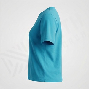 T-shirt personnalisé de haute qualité, pas cher, pour femmes, t-shirt en coton uni, t-shirt oversize pour femmes, vêtements d'été pour femmes, t-shirts décontractés - Product Image 3