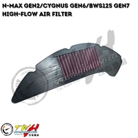TWH N-MAX GEN2 CYGNUS GEN6 BWS GEN7 Filtre à air haut débit pour moto de course pour YAMAHA