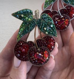 Handmade Embroidery Beaded Brooch with Intricate Beadwork and Fine Details Luxury Designer Embroidered Beaded - Product Image 2