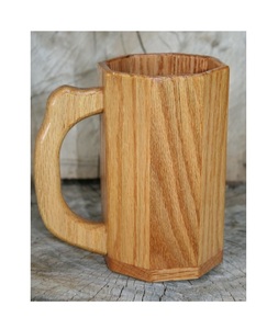 Verre à bière en bois de qualité supérieure, fait main, en bois massif, style moderne, écologique, grande capacité, résistant à l'eau bouillante, vaisselle - Product Image 4