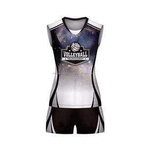 Sublimación voleibol deportes Jersey personalizado su propio logotipo nombre del equipo traje de voleibol hombres negro voleibol uniformes camisas - Product Image 2