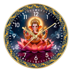 Horloge Murale Design Liviya Shiv Family - Décoration Spirituelle Personnalisée en Plastique Premium pour la Fête des Pères/Femmes et la Remise des Diplômes - Product Image 3