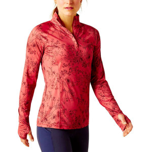 Vêtement de base équestre pour femme à manches longues, taille haute élastique, en Spandex imprimé avec ceinture, séchage rapide, respirant et doux - Product Image 3