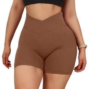 Shorts d'été personnalisés écologiques pour femmes, taille haute, qualité supérieure, élégants, décontractés, respirants, couleur unie, effet délavé - Product Image 6
