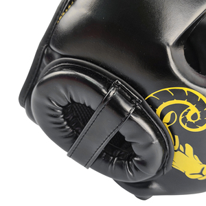 High Quality Leather PU Boxing Head Guard with <b>EVA</b> Rubber Customizable Colors & Logos for MMA Kick Boxing Training - Product Image 6