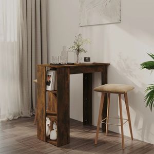 Petite table de bar en bois d'ingénierie en chêne fumé, meuble élégant et durable - Product Image 1