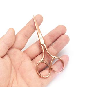Tijeras para Cejas de Acero Inoxidable de 3.5 Pulgadas, Color Rosa, Multiusos, Precisión, Ligeras, para Recortar el Vello de la Nariz de Hombres y Mujeres - Product Image 4