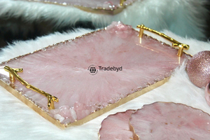 Plateau en résine mobile de qualité supérieure élégant pour servir des collations, des desserts et des boissons, décoration moderne pour la maison Tradebyd - Product Image 6