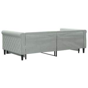 Light Gray 39.4"x74.8" <b>Daybed</b> <b>with</b> Trundle <b>Mattress</b> Not Included - Product Image 5