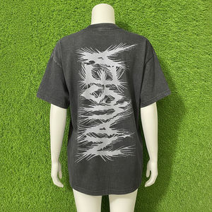 Camiseta Personalizada con Cuello Redondo para Mujer, Estilo Urbano, Estampado, Informal, Transpirable, Ecológica, 100% Algodón, Verano - Product Image 2