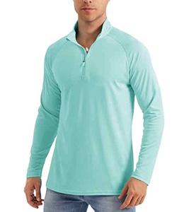 Camisas de pesca personalizadas Quarter Zip 3D Sublimación Impreso Uniforme Manga larga Hombres Poliéster Ropa de pesca Unisex Jersey con capucha - Product Image 1