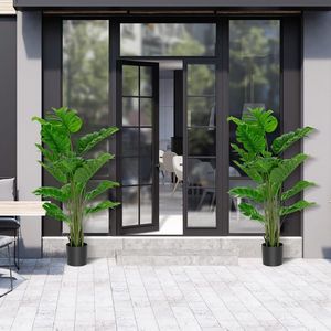 Albero Artificiale di Monstera Deliciosa da 1,5 Metri, Pianta Finta Resistente per Decorazione Interna ed Esterna - Product Image 5
