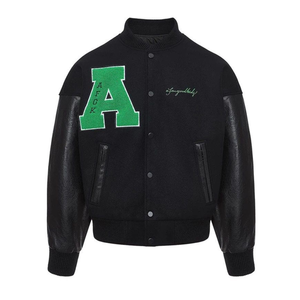 Veste de baseball personnalisée pour homme, col rond chauffant, manches en laine et polyester, patchs en chenille, fabricant de vestes Letterman - Product Image 3