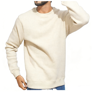 Sweat-shirt de sport uni à coupe classique pour homme, couleur basique, tricoté, décontracté, automne - Product Image 4