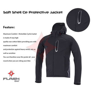Veste en cuir pour motard FLASH GEAR, hiver, avec col à capuche, logo sur le devant, style décontracté, respirante, unisexe, pour la conduite - Product Image 5