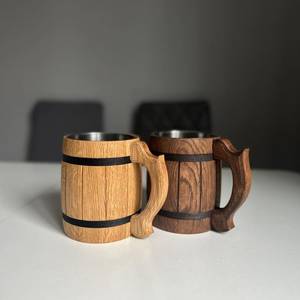 Handmade Polished Wooden Viking Drinking Horn Mug Rustic Medieval Eco-Friendly Custom Engraved Personalized Collectible <b>Beer</b> Ale - Product Image 3