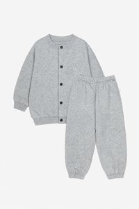 JALBEBE Set Unisex per Neonati con Felpa a Bottoni e Pantaloni, Manica Lunga, 100% Cotone, 2 Pezzi, Cardigan e Pantaloni Tuta Invernali - Product Image 5