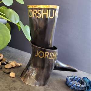 Cuerno Vikingo Natural para Beber, Hecho a Mano, Ecológico, Estilo Animal Moderno, Incluye Soporte para Cuerno - Product Image 4