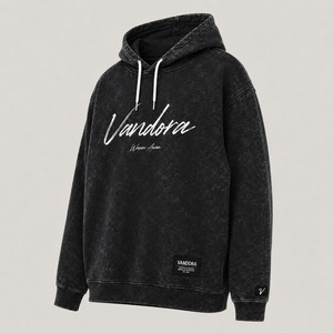 เสื้อฮู้ดผู้ชายทรงปกติ VANDORA ผ้าโพลีเอสเตอร์/คอตตอนเฟรนช์เทอร์รี่ พิมพ์ลายแบบวินเทจ สวมใส่สบาย เหมาะสำหรับฤดูหนาว เป็นมิตรต่อสิ่งแวดล้อม - Product Image 3
