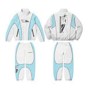 Pull-over sur mesure pour hommes, ensemble de sweat à capuche coupe-vent, survêtements légers en polyester imprimé respirant, logo d'hiver de grande taille - Product Image 3