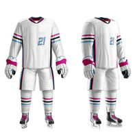 Uniforme de Hockey sobre Hielo para Hombre, Diseño Moderno, Transpirable, de Alta Calidad, con Logotipo Personalizado, Protección de Seguridad, 100% Poliéster