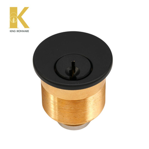 กระบอกล็อคร่อง25มม. SC keyway ทองเหลืองสีดำแบนสำหรับประตูทางเข้า - Product Image 6