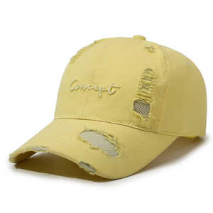 Gorra de Béisbol Negra Bordada Concept, 6 Paneles, Algodón Desgastado, Unisex, Ajustable, Estilo Urbano - Product Image 6