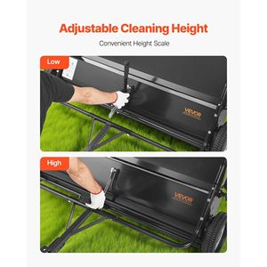 Spazzatrice da Giardino Trainabile da 48 Pollici con Capacità di 26 Cu. Ft. Sacca Raccogli Foglie e Erba con Capacità Elevata, Rimorchiabile, con Funzione di Scarico, Strumento di Raccolta - Product Image 2