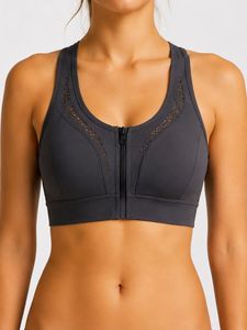 HMA SPORTS APPAREL Women's Light <b>Blue</b> Racerback Sports <b>Bra</b> Scoop Neck Mesh Detail Breathable High Support Seamless Eco-Friendly - Product Image 3