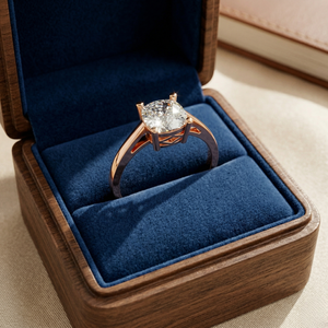 เครื่องประดับอัญมณีชั้นดี ได้รับการรับรองจาก IGI เพชรทรงคุชชั่น 2 กะรัต VS เพชรเลี้ยงในห้องปฏิบัติการ ทองคำแท้ 9k แหวนแต่งงานสำหรับผู้หญิง ของขวัญสำหรับงานปาร์ตี้ - Product Image 4