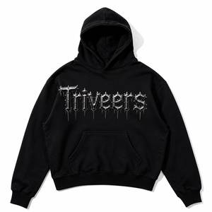 Sudadera con Capucha Oversize Casual de Triveers Wholesale con Logo Metálico Personalizado para Hombre 2026 - Product Image 2