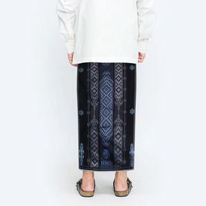 Sarong BHS Excellent Motif Doré JGF Noir Bleu - Product Image 2