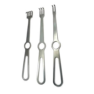CE ISO Approved Steel 3-Piece Skin Pull Hook Retractors Manual 235mm Long Surgical Orthopedics By <b>Blush</b> Surgical - Product Image 1
