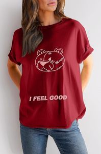 Camiseta para Mujer de Alta Calidad, Transpirable, con Remaches Cortos, Marca de Moda, Talla Grande, 190g, Algodón con Spandex, Verano - Product Image 3
