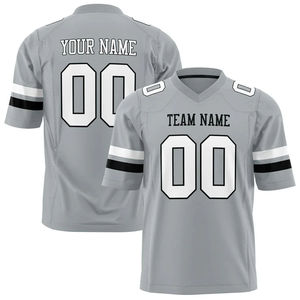 Maillots de football américain personnalisés avec nom du joueur, protection UV, 100% polyester, vente en gros, uniforme de haute qualité, respirant, taille plus - Product Image 4