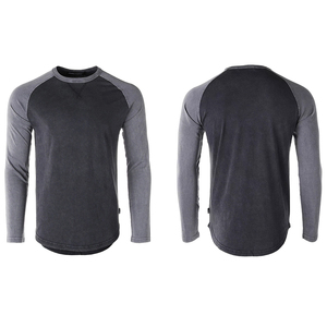 Wholesale Adult <b>Men's</b> <b>T</b> <b>Shirt</b> Gray Color Slim Fit <b>Long</b> <b>Sleeve</b> Casual Wear Raglan <b>T</b> <b>Shirt</b> For Summer - Product Image 4