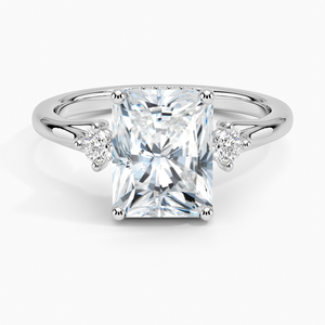 BOJ <b>Ring</b> 078 Radiant Cut 925 <b>Silver</b> Halo Prong Stone <b>Solitaire</b> Diamond <b>Ring</b> 2ct D Color VVS1 Moissanite GRA Certified Low Price - Product Image 1
