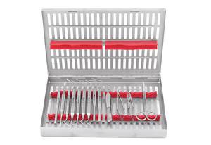 <b>Conservative</b> Instruments PS-0001 Surgical Grade Stainless Steel Ergonomic Ring Handle Cassette Instruments Kit - Product Image 2