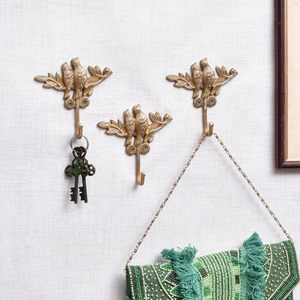 Decorative Gold Bird Coat <b>Hooks</b> for Kids Room Vintage Wall Mounted Key Towel Hanger Heavy Duty Entryway <b>Bathroom</b> <b>Hook</b> Rack - Product Image 5