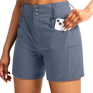 Shorts de Golf Ligeros, Elásticos e Impermeables para Mujer, Cintura Alta, Transpirables, que Absorben la Humedad, Lisos, Teñidos - Product Image 5