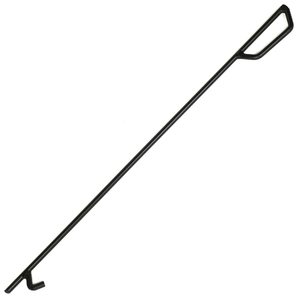 Palo de leña forjado a mano de hierro con acabado negro para chimenea, hogar, jardín y uso exterior - Product Image 3