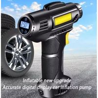 Inflador de neumáticos digital inalámbrico FST de 12V, compresor de aire portátil para automóvil con pantalla LED para autos y bicicletas