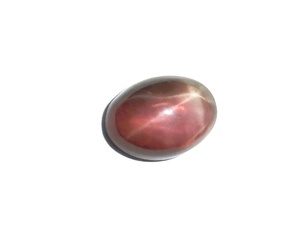 Zafiro Estrella Morado Transparente Ovalado de 5x7 mm, 0.5 Quilates, Cabujón Pulido Creado en Laboratorio con Efecto de Estrella de 6 Puntas para Joyería - Product Image 1