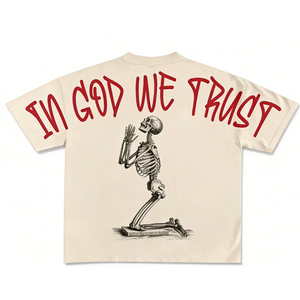 เสื้อยืดผ้าฝ้ายถักนิตติ้ง 100% น้ำหนัก 230 กรัม พิมพ์ลายกราฟิก ทรงโอเวอร์ไซส์ สไตล์ฮิปฮอป แขนสั้น ทรงบ็อกซี่ - Product Image 6