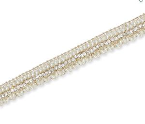 Tela de Encaje de Diseño para Novias, Encaje Guipur Floral Bordado con Lentejuelas y Cuentas para Vestidos de Novia, Decoración de Prendas de Moda - Product Image 1