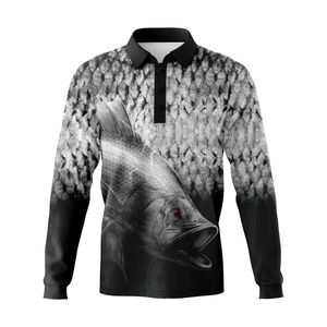 Chemises de pêche à manches longues pour hommes, personnalisées, avec impression par sublimation, protection UV, en jersey, vente en gros PURE - Product Image 4