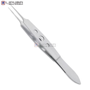 Pince à épiler professionnelle en acier inoxydable à pointe inclinée pour une manipulation précise des objets fins, outil multifonctionnel pour les soins de beauté - Product Image 4